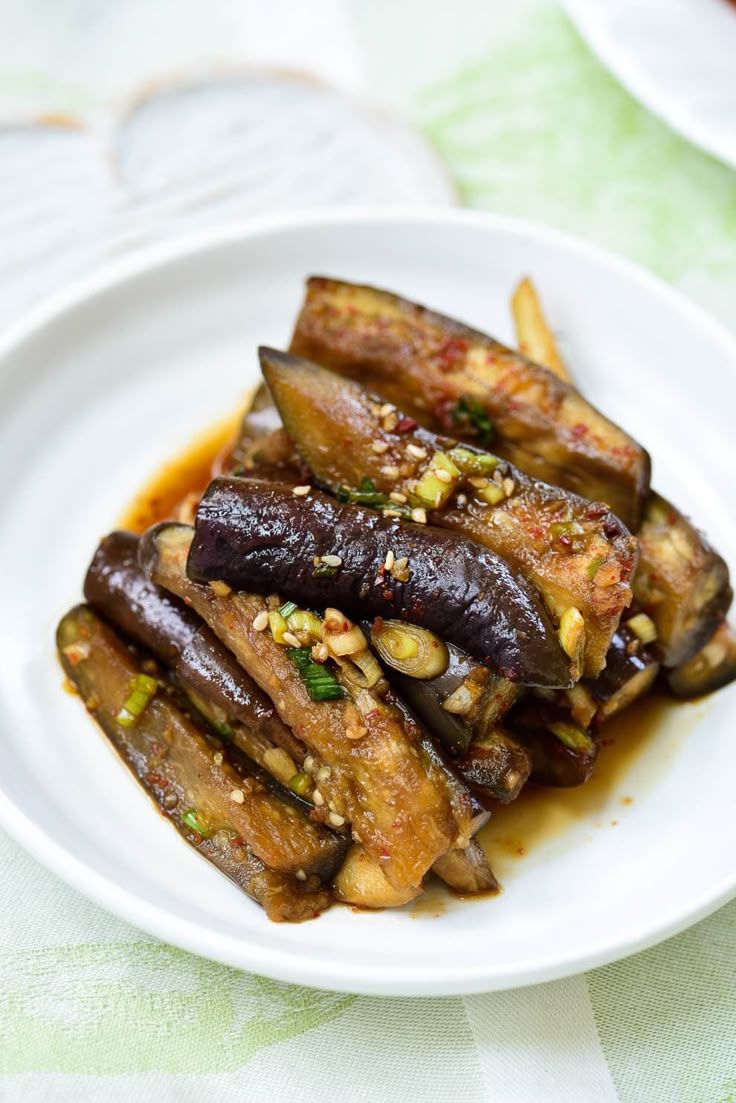 Savory Egg-plant  Muchim 가지 무침